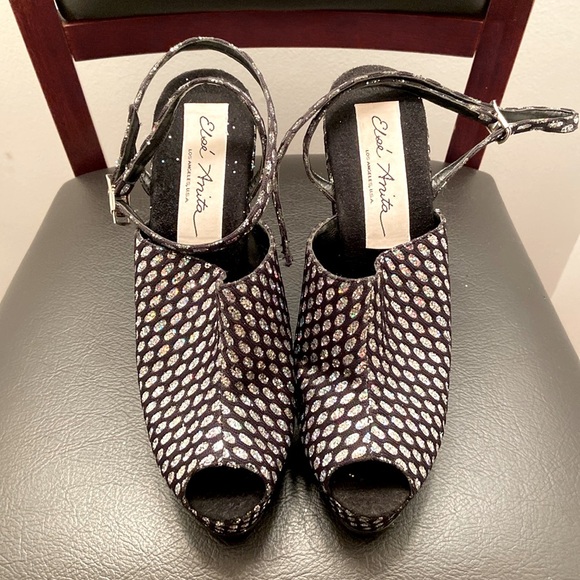 Vintage Else Anita Los Angeles Women’s Wedge Heels Size 9 - Picture 2 of 4